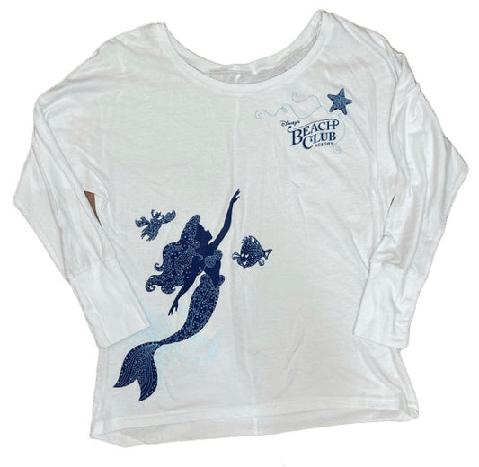 Disney Beach Club Resort Little Mermaid Ariel, Sebastian, Flounder Ladies Boat N