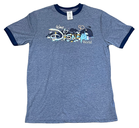 Walt Disney World 50th Anniversary Logo Ringer Shirt