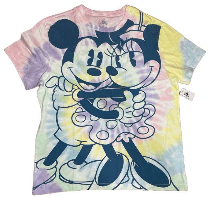 Walt Disney World Mickey and Minnie Mouse Tie Dye Pastel T-Shirt