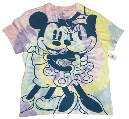 Walt Disney World Mickey and Minnie Mouse Tie Dye Pastel T-Shirt