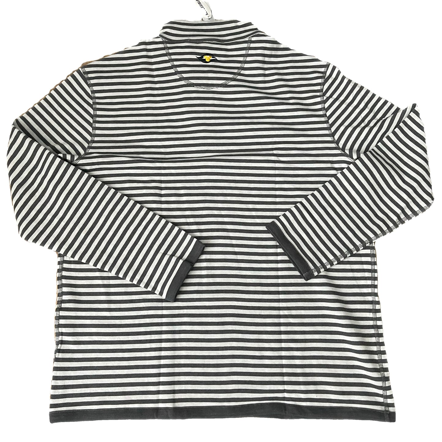 Disney Cruise Line Reversible Half Zip Stripe Grey Pullover
