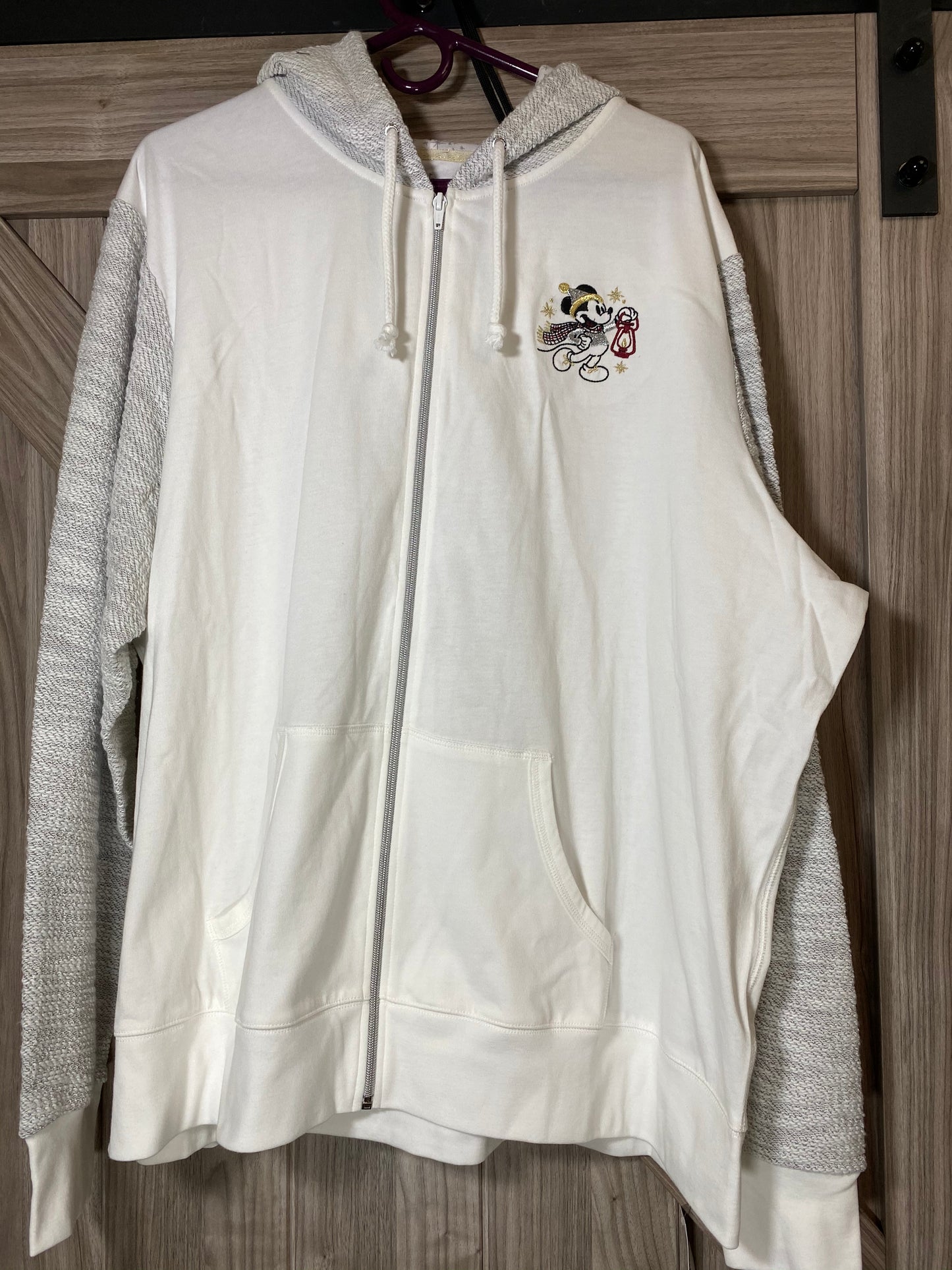 Disney Mickey and Minnie Gold and Silver Metallic Zip Up Hoodie