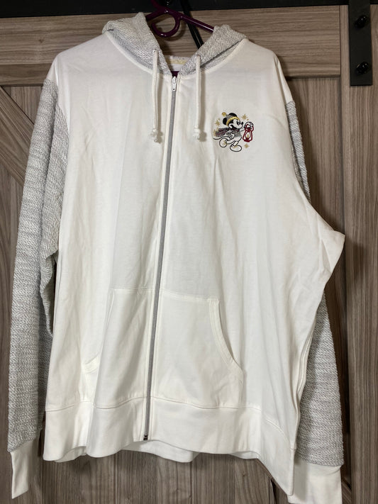 Disney Mickey and Minnie Gold and Silver Metallic Zip Up Hoodie