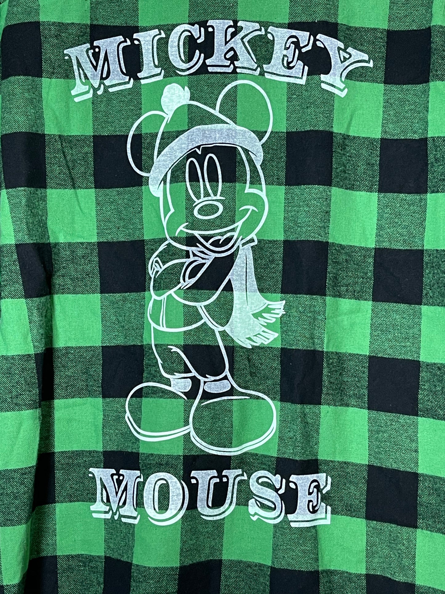 Disney Mickey Mouse Plaid Flannel Shirt for Adults