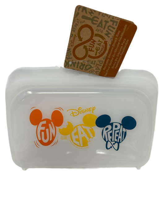 Disney Fun, Eat, Repeat Reusable Silicone Snack Bag