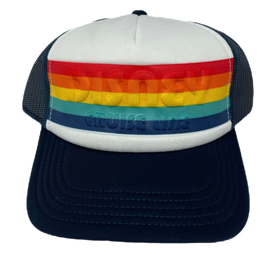 Disney Cruise Line Rainbow Retro Trucker Baseball Hat