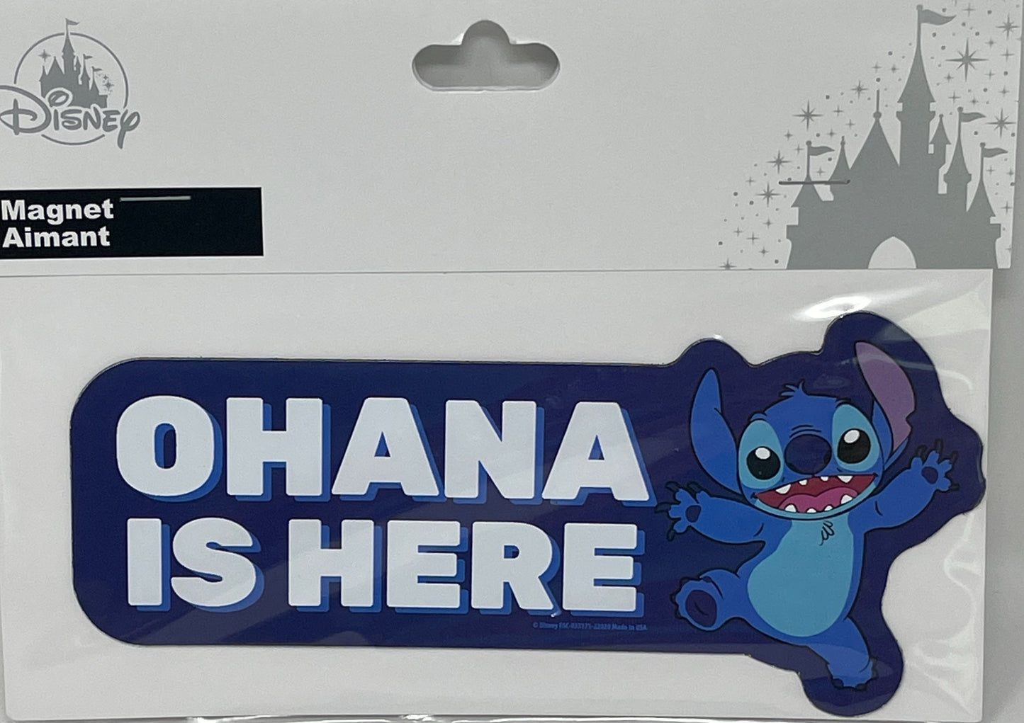 Disney Stitch Ohana is Here Magnet