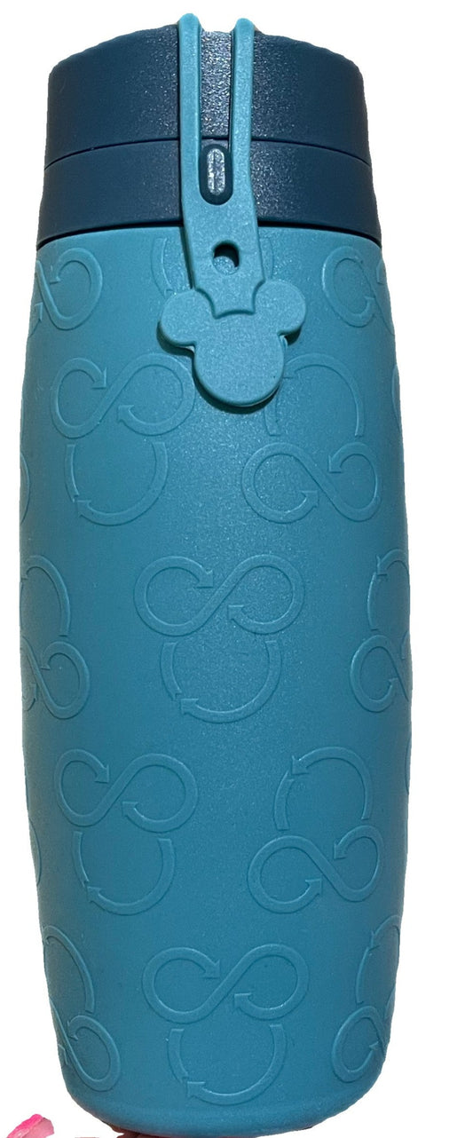 Disney Play, Drink, Repeat Mickey Silicone Reusable Water Bottle