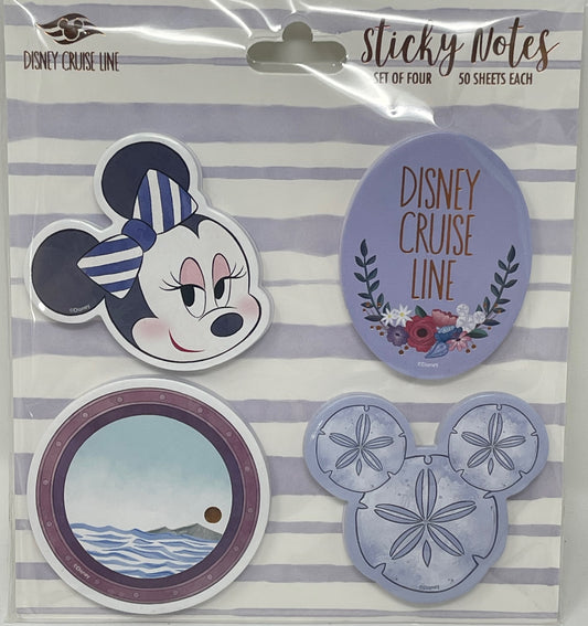 Disney Cruise Line Minnie and Mickey Sticky Note Pads-Set of 4