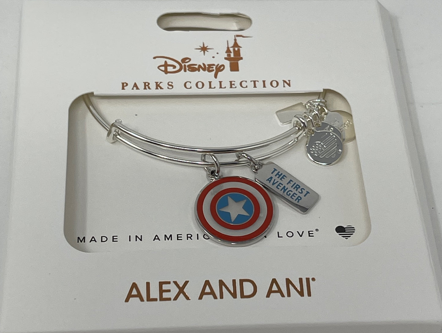 Disney Marvel Captain America Alex and Ani Bangle Bracelet-The First Avenger