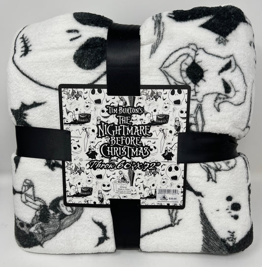 Disney Nightmare Before Christmas Throw Blanket 60x72”