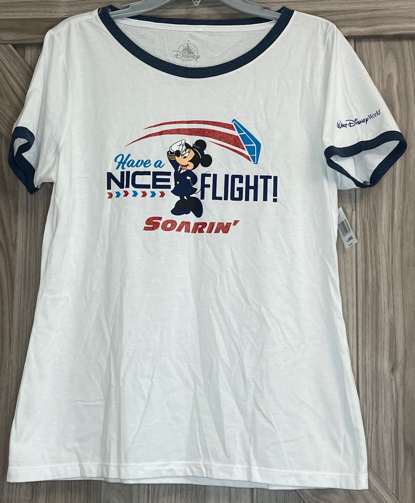 Disney Soarin’ Minnie Ringer Ladies Shirt-Have a Nice Flight