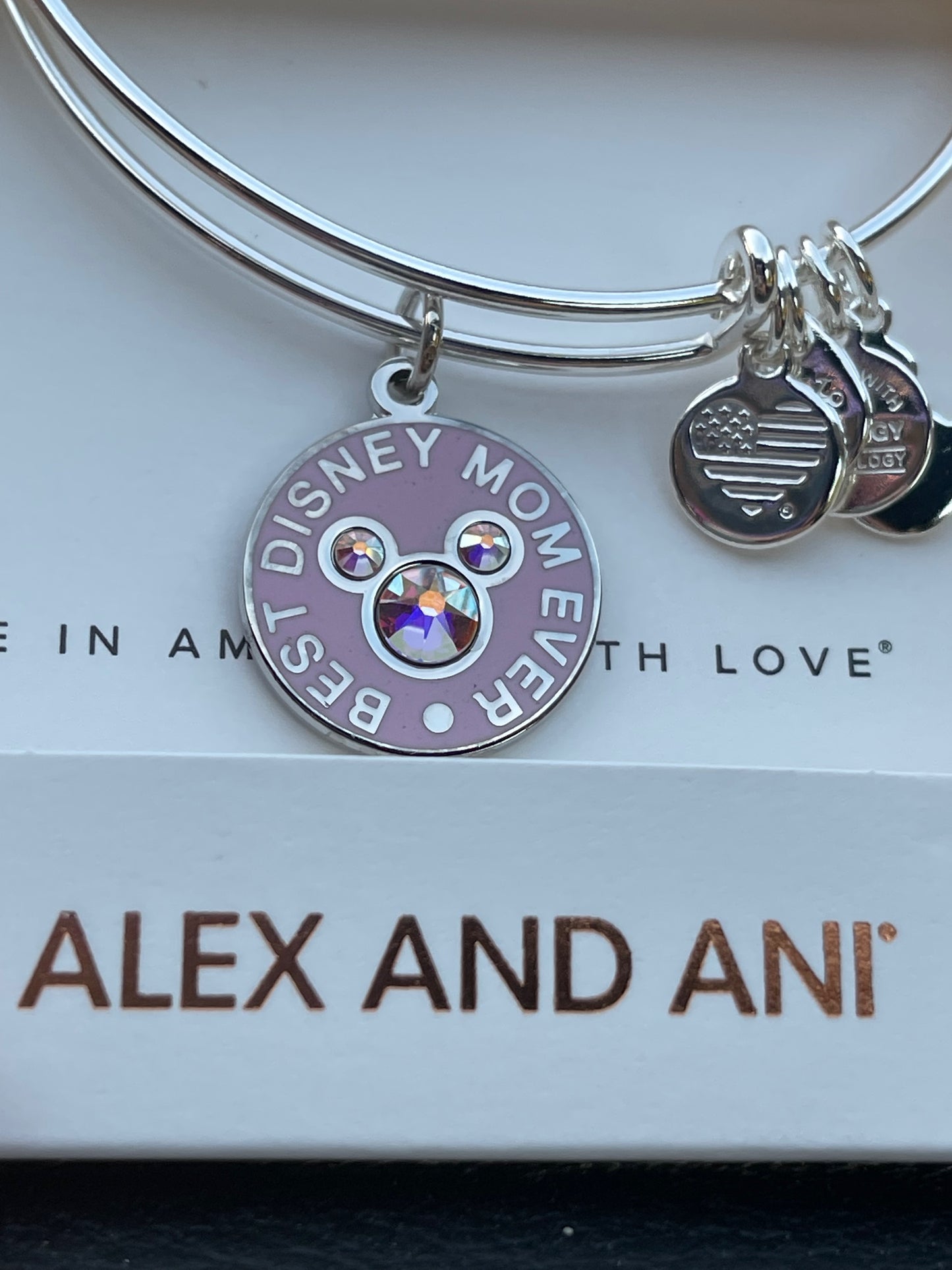 Disney Alex and Ani Mickey Best Disney Mom Ever Bangle Bracelet