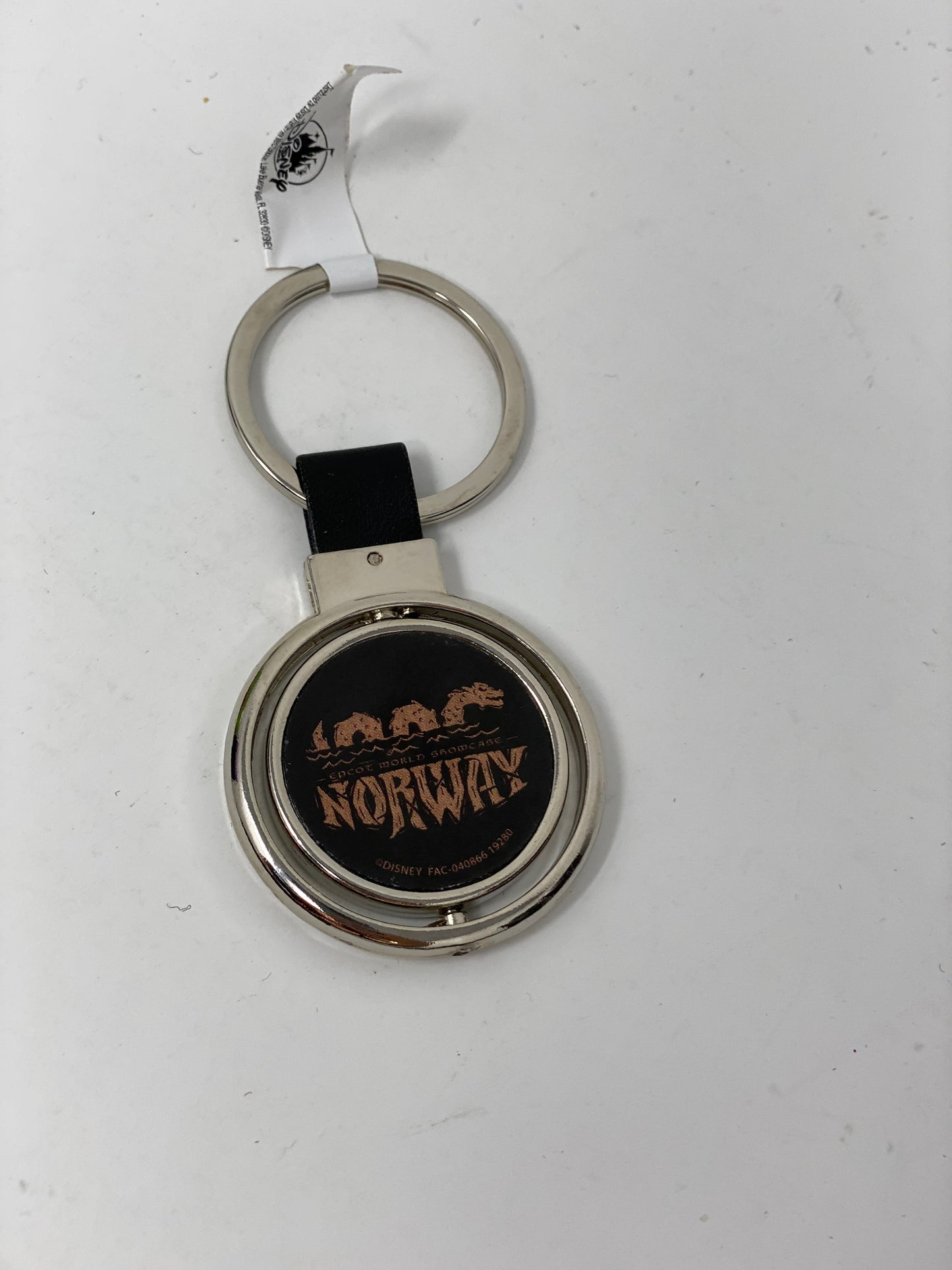 Disney Epcot Norway World Showcase Viking Spinning Keychain