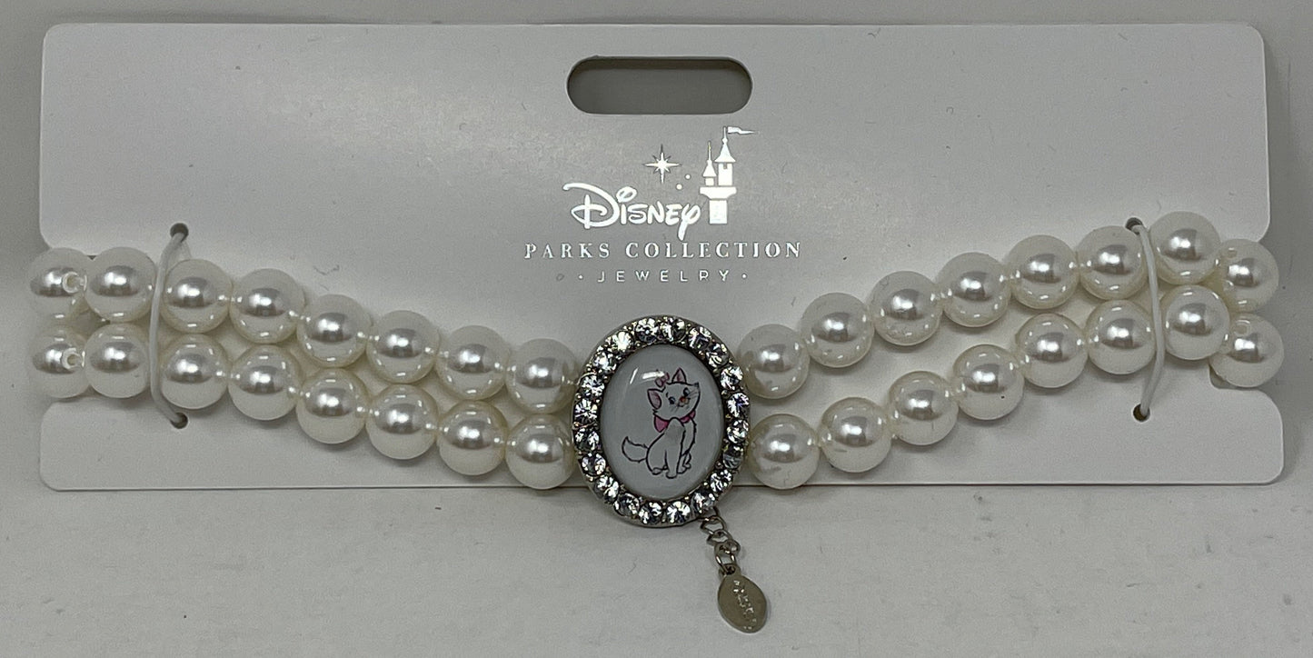 Disney Aristocats Marie Faux Pearl Choker Necklace