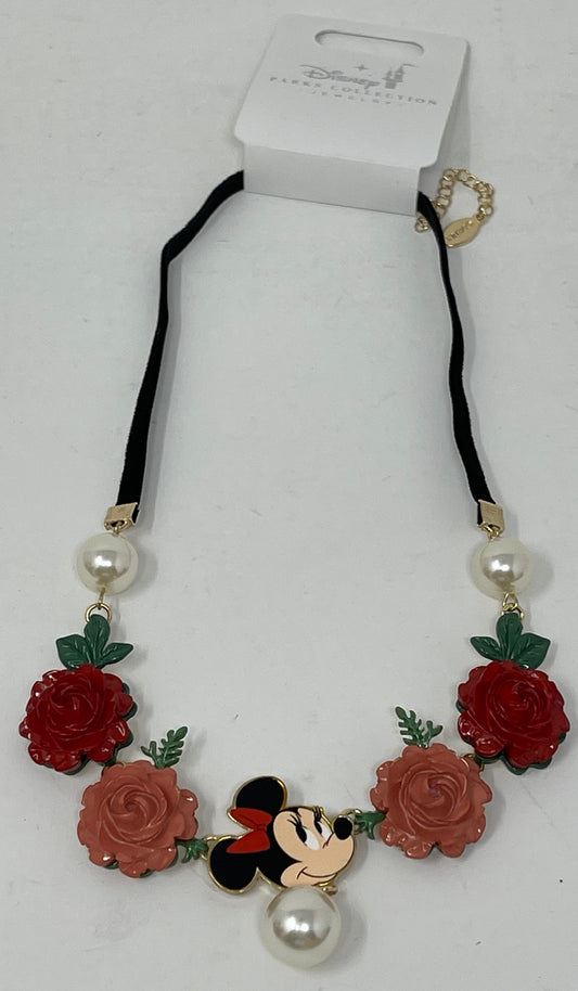 Disney Minnie and Roses Necklace