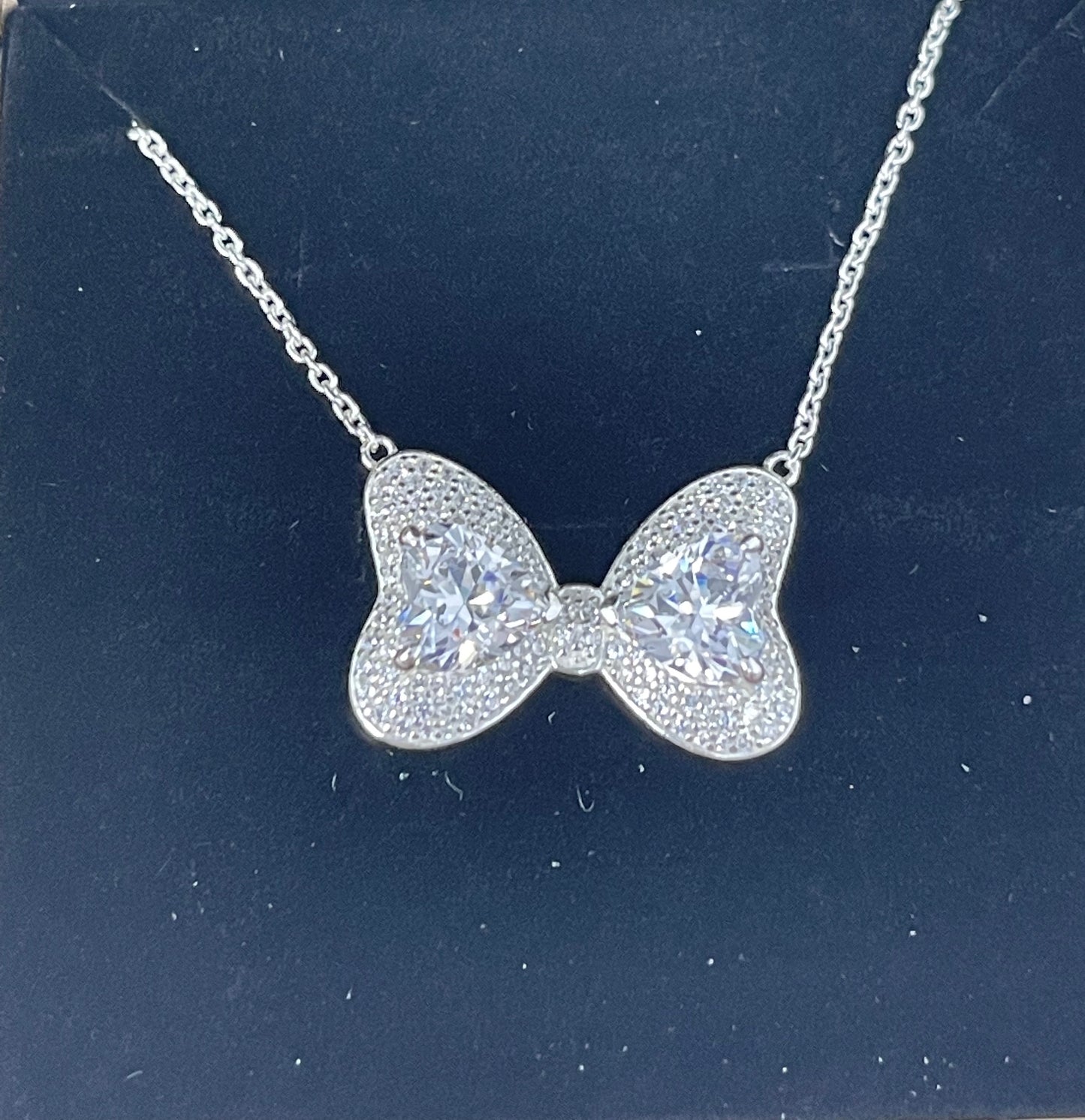 Disney Minnie Bow Sterling Silver Necklace by Rebecca Hook