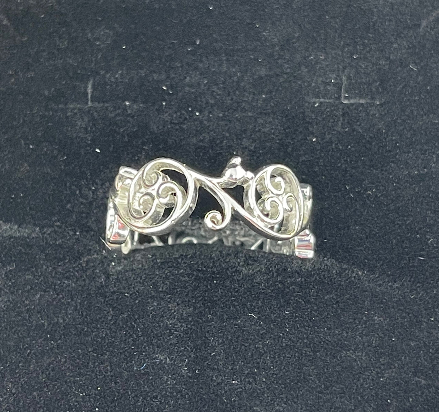 Disney Filigree Scroll Mickey Sterling Silver Ring Size 6 by Rebecca Hook