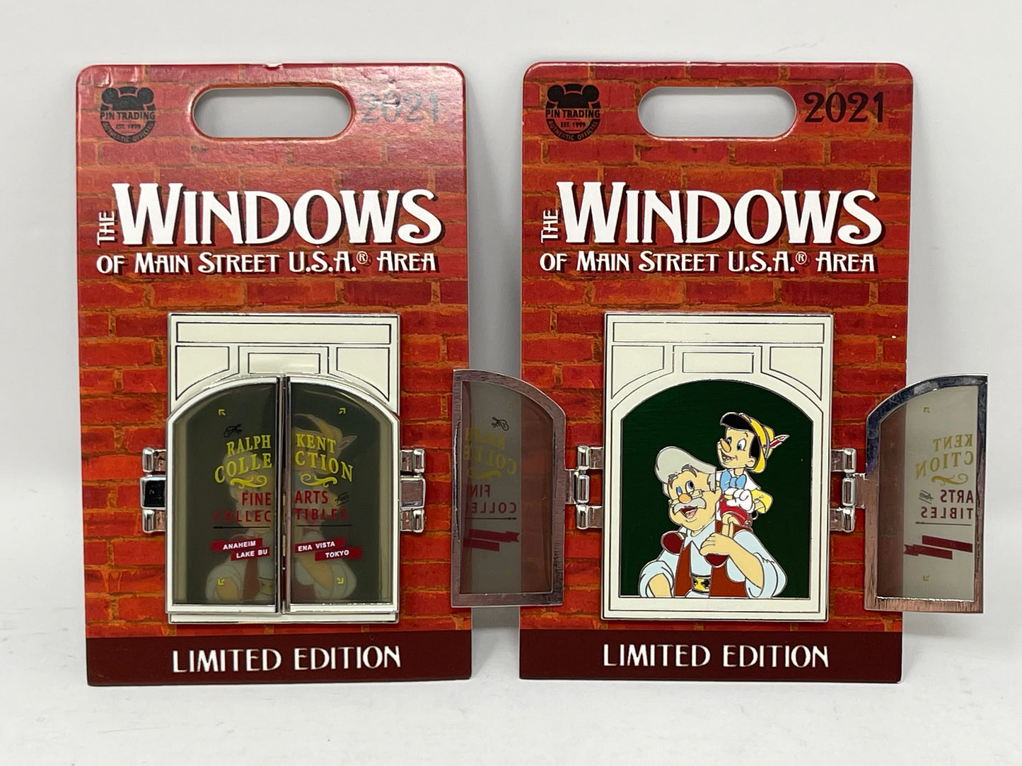 Disney Windows Of Main Street USA Pin- Pinocchio Limited Edition