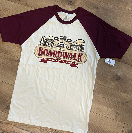 Disney Boardwalk Resort Raglan Mens Unisex Shirt