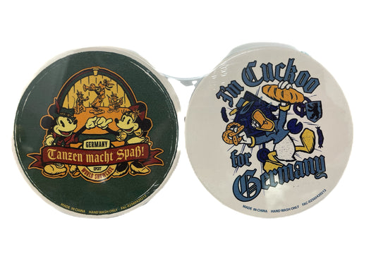 Disney Epcot Germany World Showcase Mickey and Minnie Ceramic Coasters