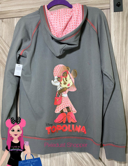 Disney Epcot Italy World Showcase - Topolina Italia Minnie Mouse Zip-up Hoodie for Women - World of Treasures