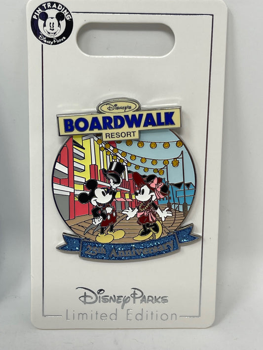 Disney Board Walk Resort 25th Anniversary Mickey and Minnie Pin