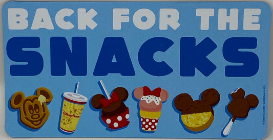 Disney Back for the Snacks Mickey Bar, Waffle, Cupcake, Minnie Ice Cream Magnet