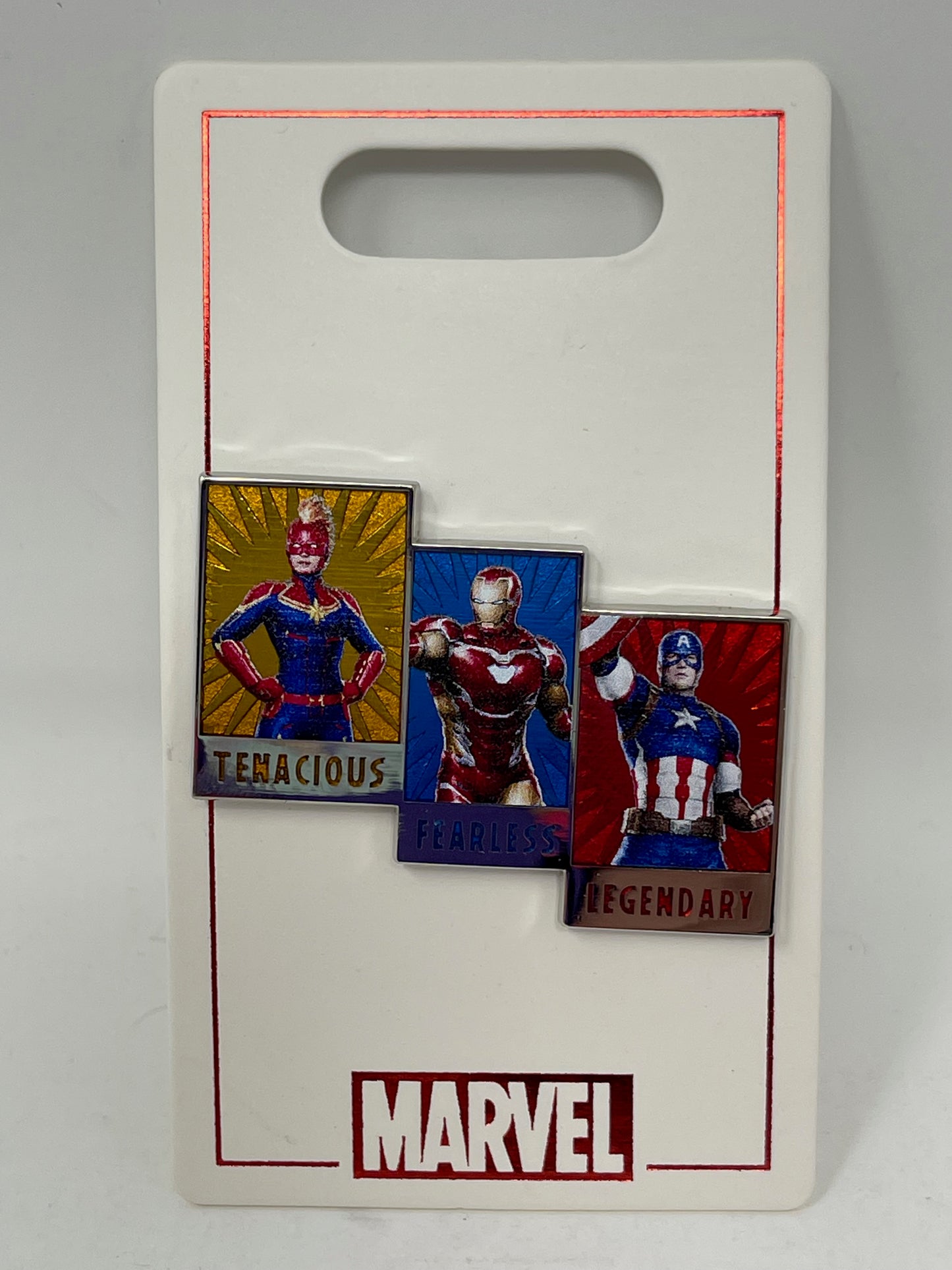 Disney Marvel Captain America, Captain Marvel, and Iron Man Pin