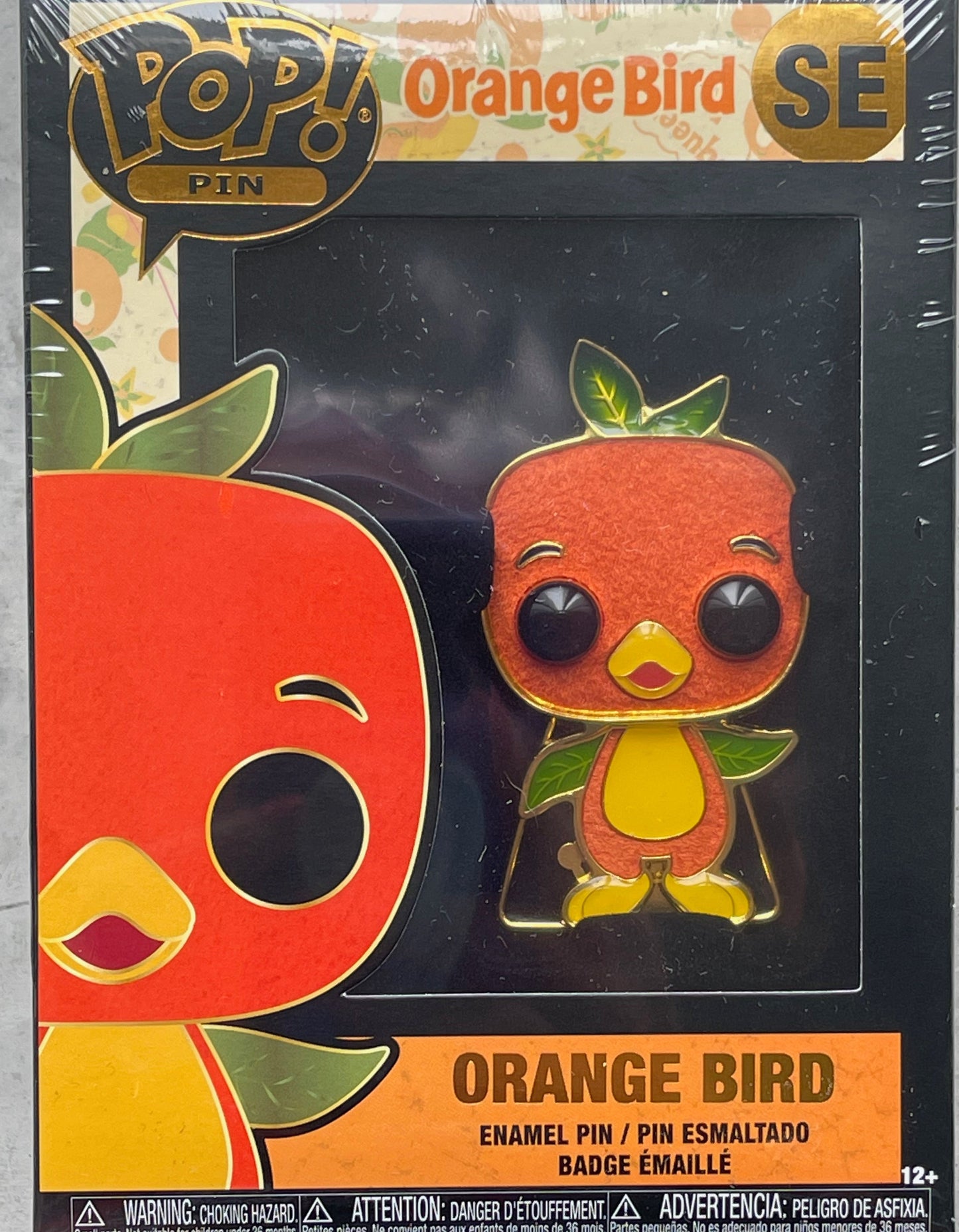 Disney Jumbo Orange Bird Pop! Pin by Funko