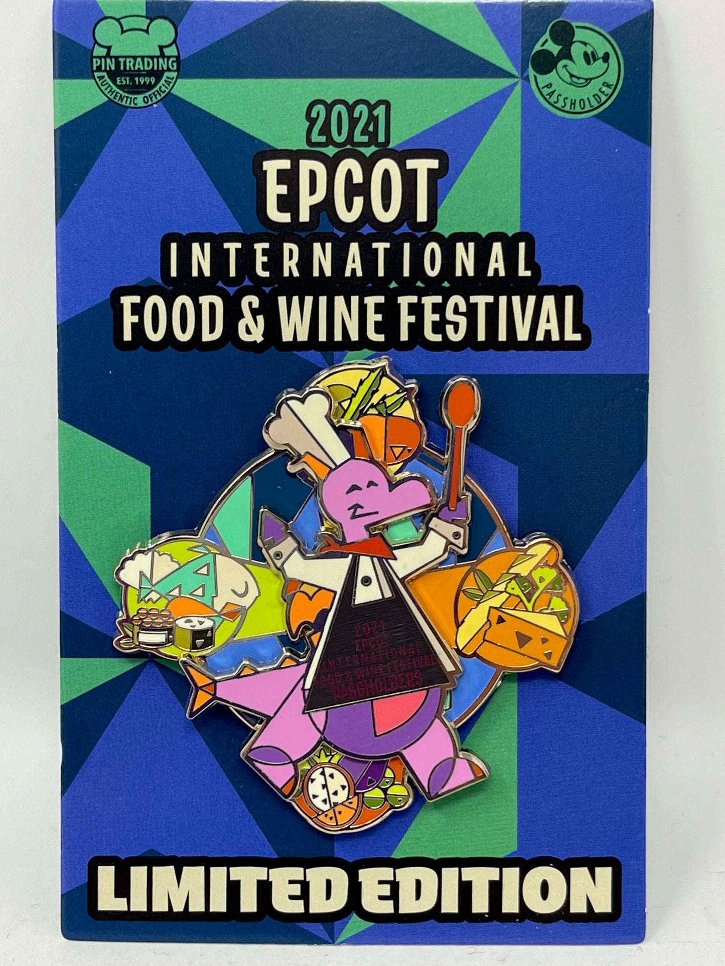 Disney Epcot Food and Wine Festival 2021 Figment Pin LE 3000