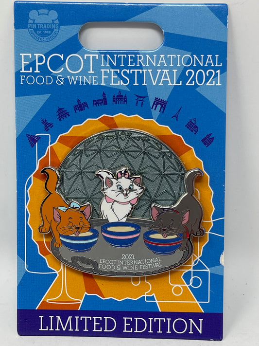 Disney Epcot Food and Wine Festival 2021 Aristocats Pin LE 4000