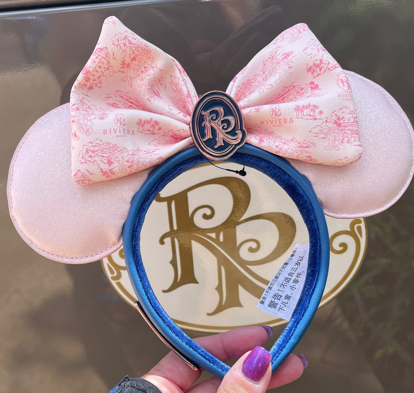 Disney Riviera Resort Pink Loungefly Minnie Ear Headband