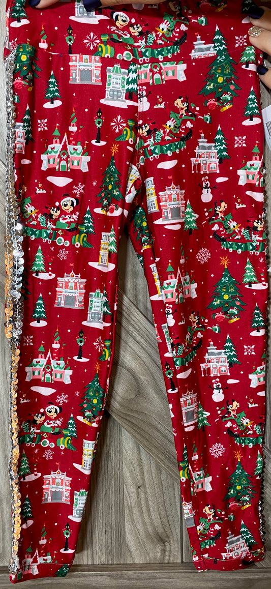 Disney Mickey Mouse and Friends Holiday Leggings for Girls