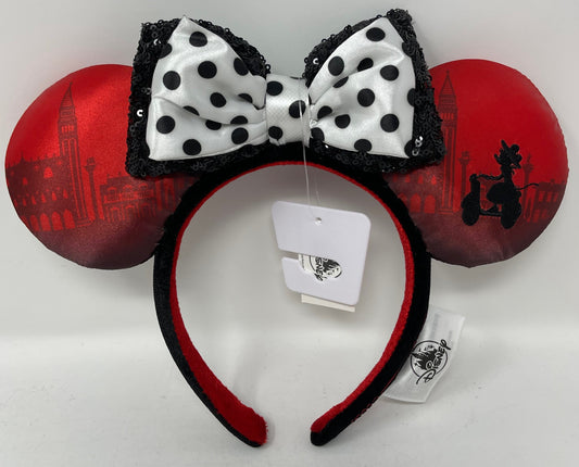 Disney Epcot Italy World Showcase Ciao Bella Minnie Ear Headband