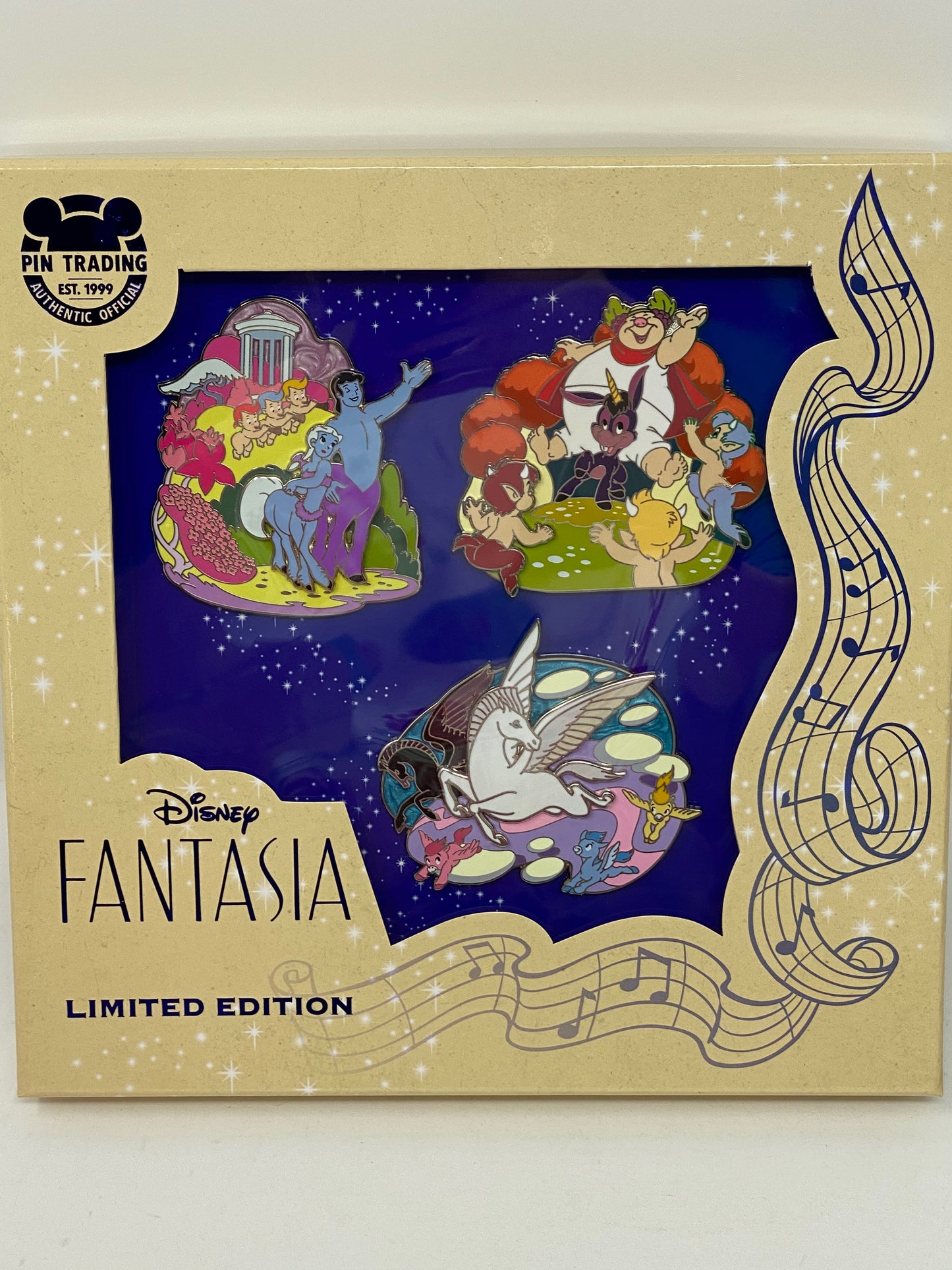 Disney Fantasia 3 Pegasus Pin Box Set Limited Edition Of 1000