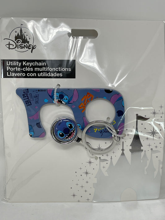 Disney Stitch Utility Pulley Keychain-Door Pull/Key Puncher