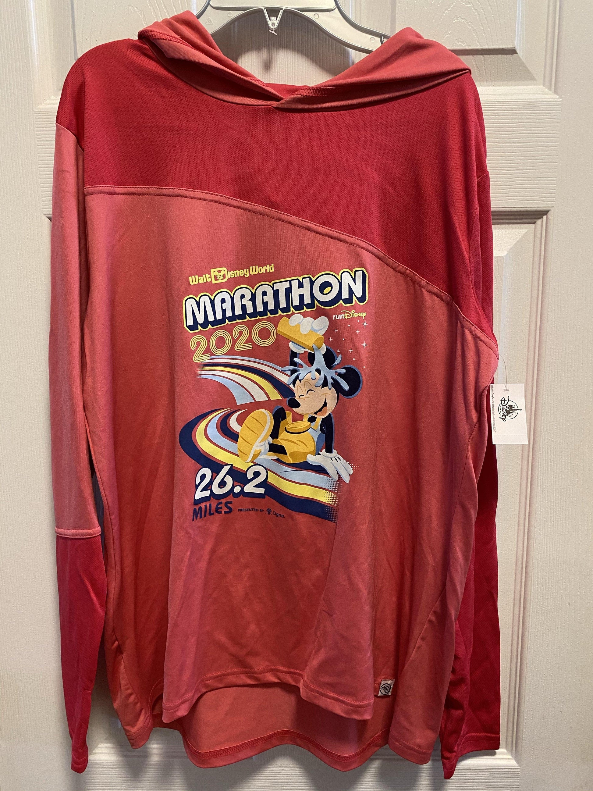 RunDisney 2020 Marathon Weekend Mickey 26.2 Miles Women’s Pullover Hoodie with Thumb Holes - World of Treasures