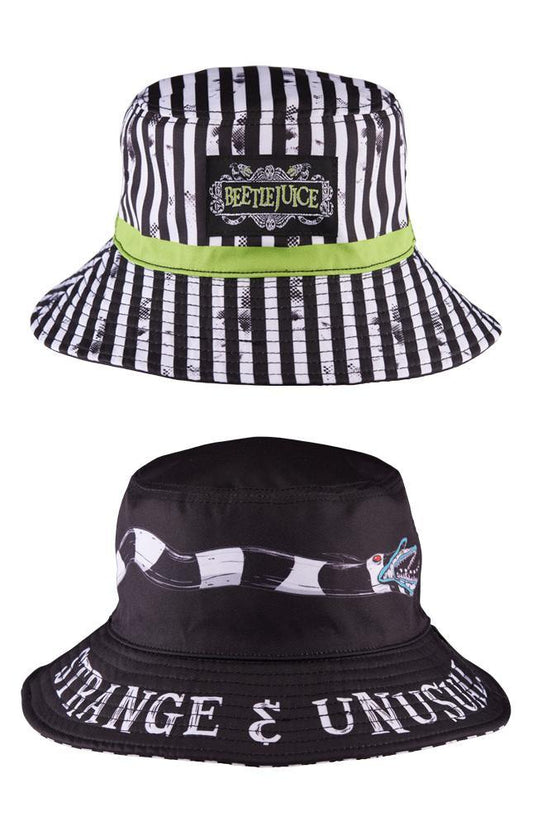 Universal Studios Halloween Horror Nights Beetlejuice Reversible Bucket Hat - World of Treasures