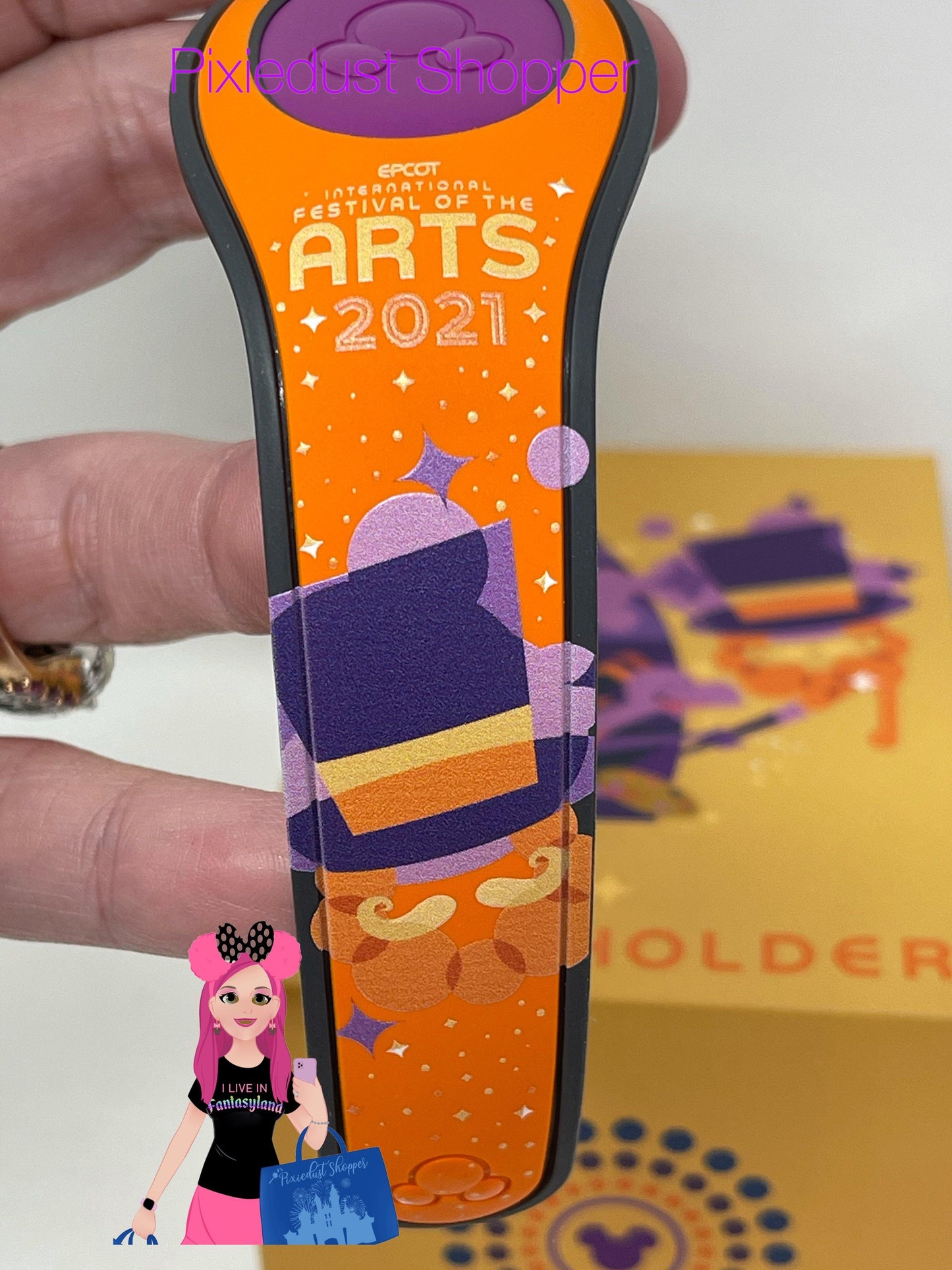 Disney Festival of Arts 2021 5th Anniversary Figment Passholder Magicband-LE 2000 - World of Treasures