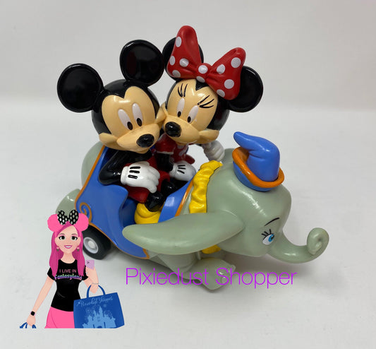 Disney Parks Dumbo with Mickey and Minnie Pull Back Racer Toy - World of Treasures