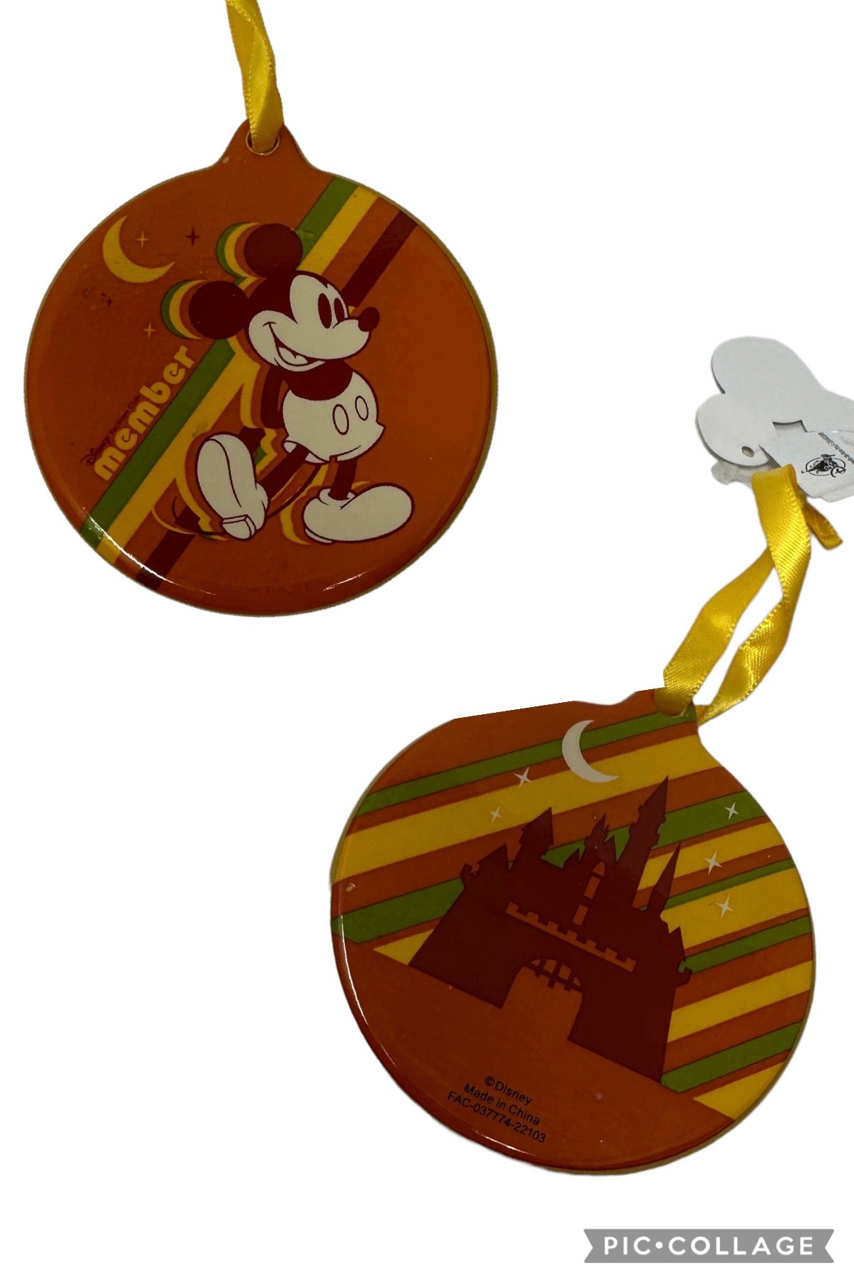 Disney Vacation Club Member Mickey Castle Reversible Circle Ornament