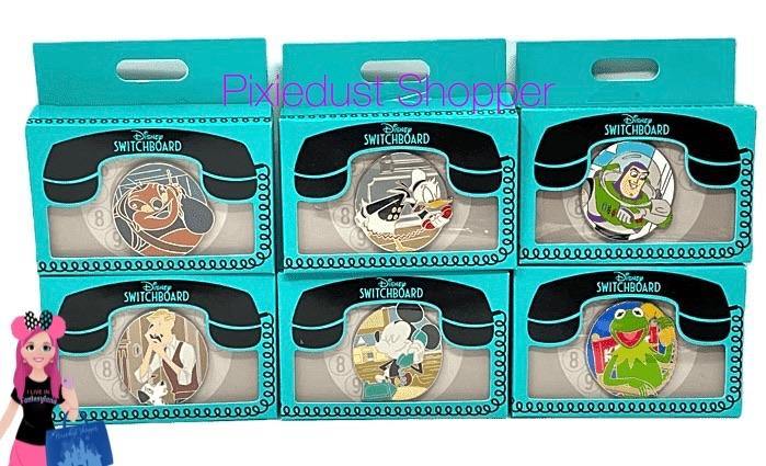 Disney Switchboard Collection Reveal and Mystery Pin Set-Donald, Mickey, Jumba, Buzz, Kermit, Or Roger - World of Treasures