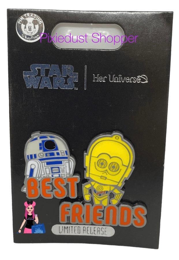 R2-D2 and C-3PO Pin Set by Her Universe – Star Wars – Limited Release - World of Treasures