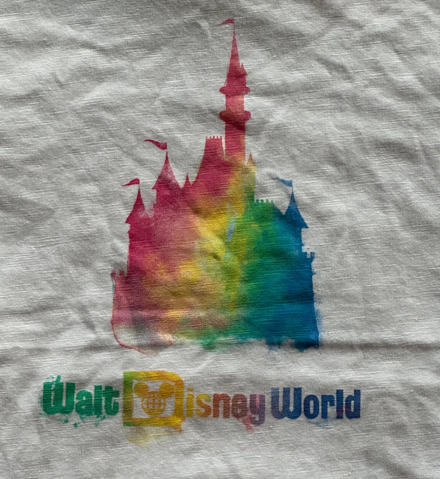 Walt Disney World Cinderella Castle Watercolor Rainbow Shirt