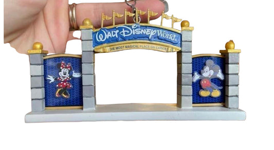 Walt Disney World Mickey and Minnie Opening Gate Entrance Ornament