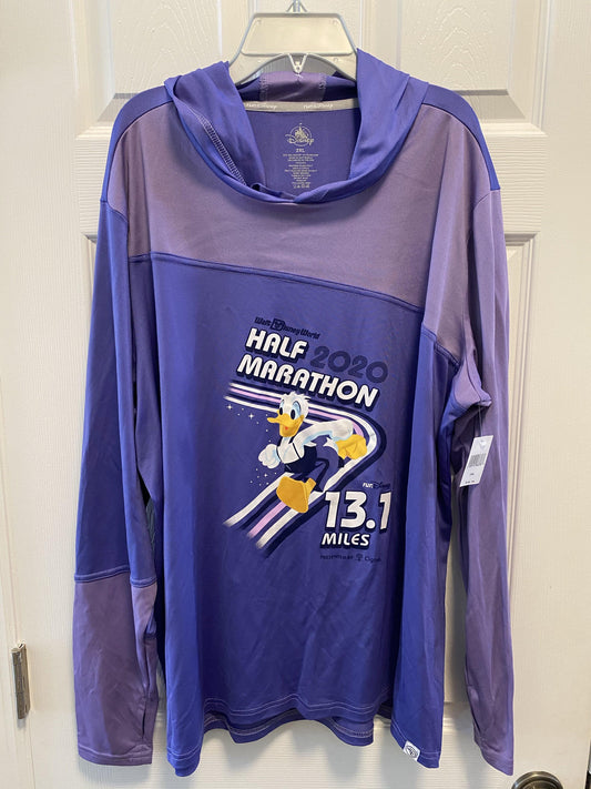 RunDisney 2020 Marathon Weekend Donald 13.1 Half Women’s Hoodie with Thumb Holes - World of Treasures