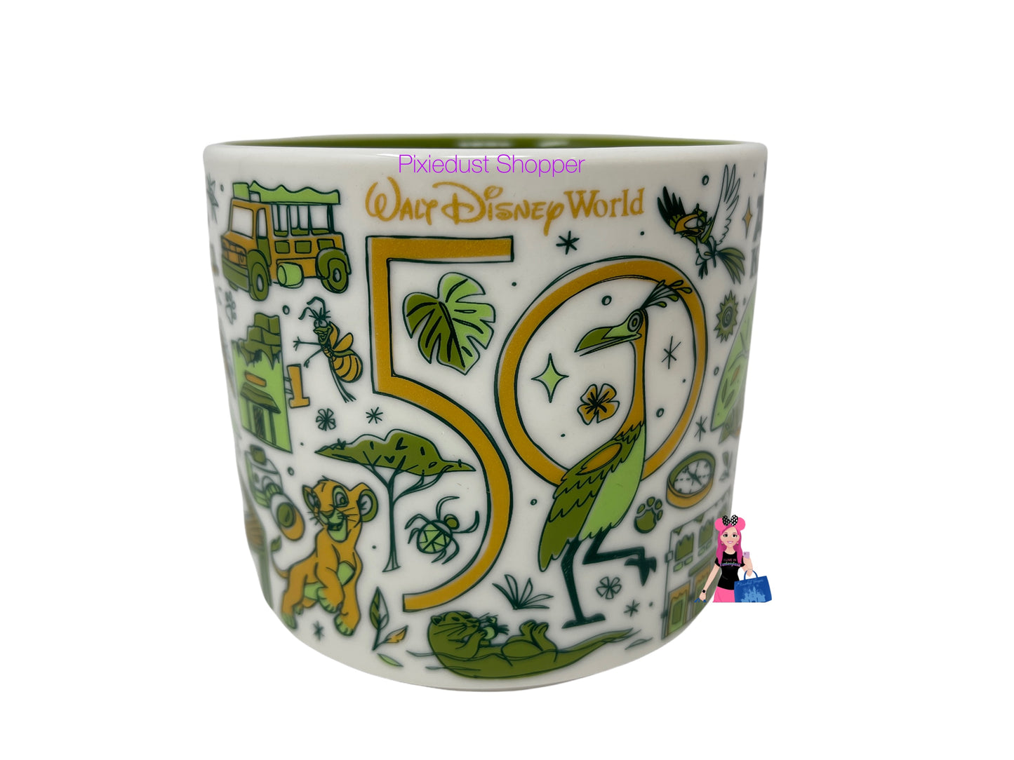 Walt Disney World 50th Anniversary Starbucks Animal Kingdom Ceramic Mug