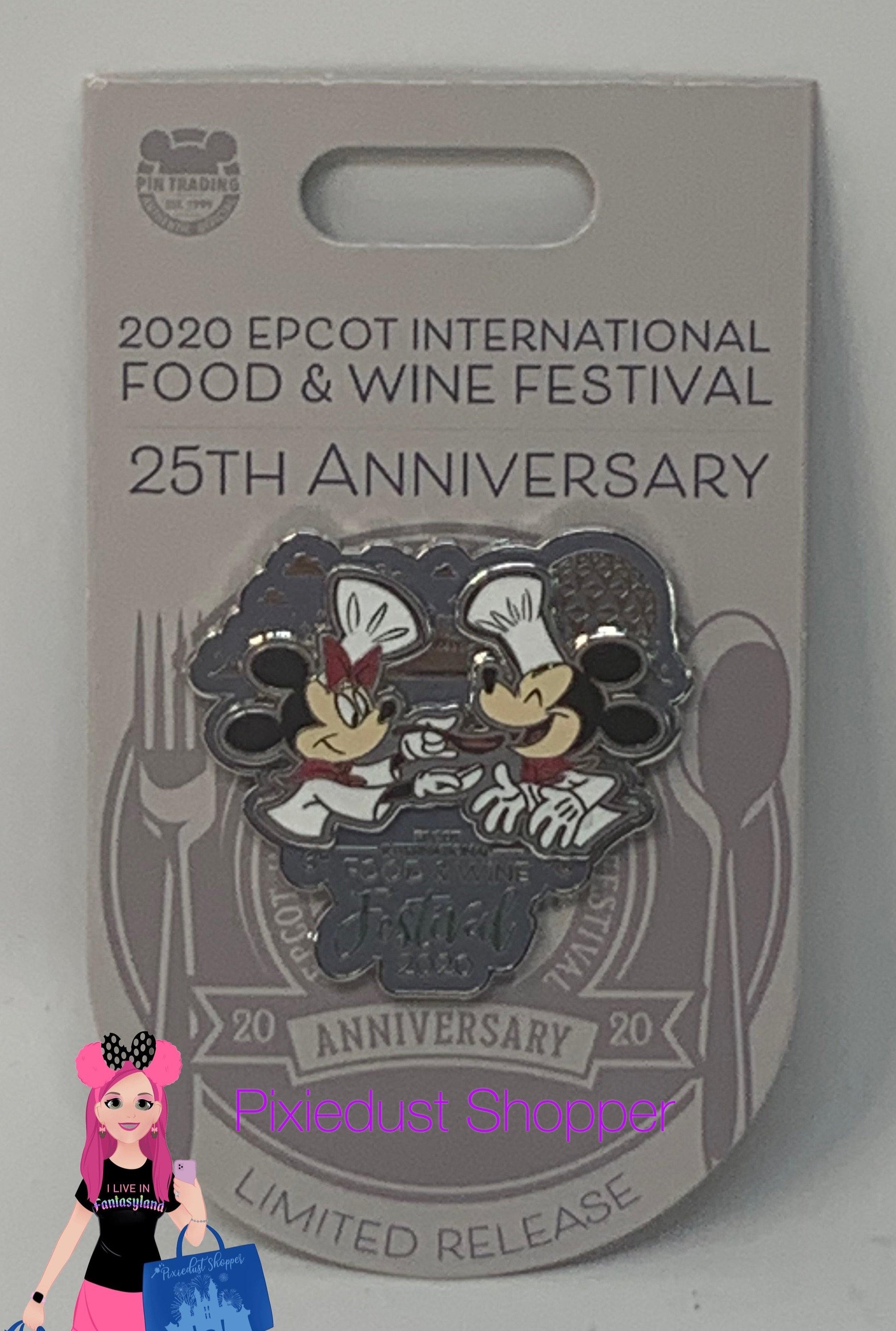 Disney Epcot Food and Wine Festival 2020 Chef Mickey and Minnie Limited Release Pin - World of Treasures