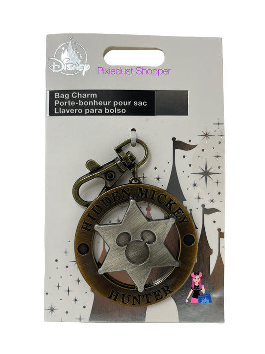 Disney Hidden Mickey Hunter Badge Bag Charm